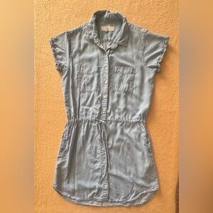 Thread & Supply Light Blue Button-Up Dress